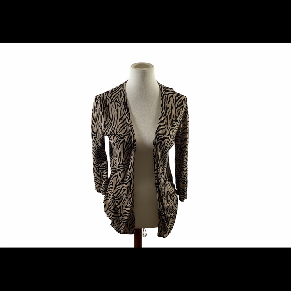 Grace Women’s Animal Print Open Cardigan Sz M